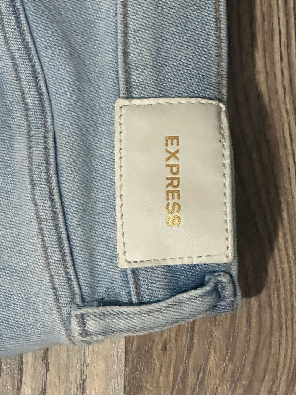 Express Light Blue Distressed Skinny Jeans for Women - Picture 7 of 7
